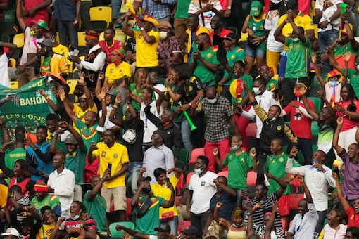 Cameroon fans inside the stadium during an AFCON match (AP)