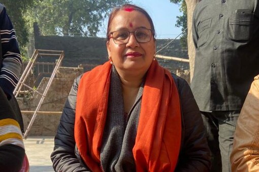 BJP's Hathras candidate Anjula Mahaur is a Dalit herself, and is raising the women’s security plank strongly in her campaign. (Aman Sharma/News18.com)