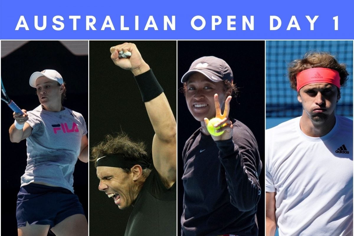 Australian Open 2022, Day 1, Highlights Osaka, Nadal, Barty and Zverev All Ease Through