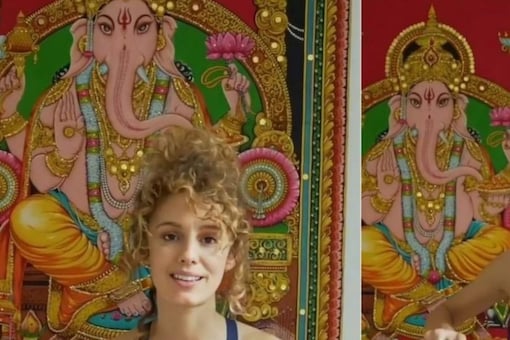 Money Heist fame Esther Acebo reveals Lord Ganesha’s painting at her house.