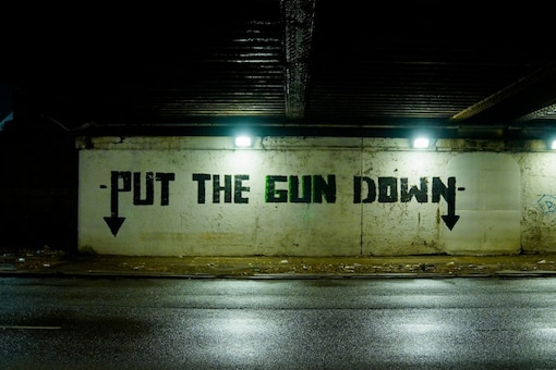 Anti-gun violence graffiti is seen under an overpass in Chicago, Illinois (Image: Reuters/Representative File)