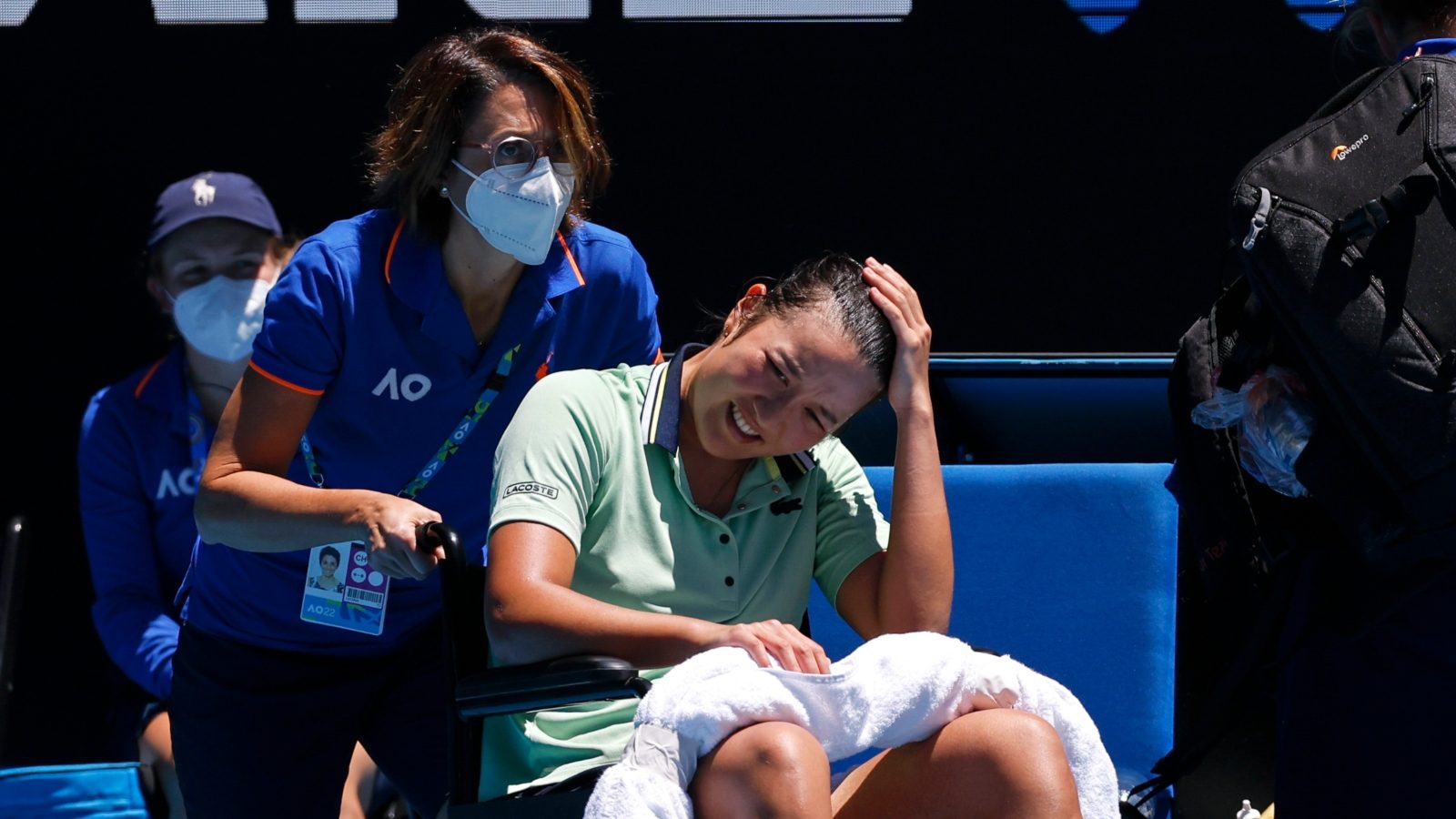 Australian Open: French Player Harmony Tan Taken Off Court in Wheelchair