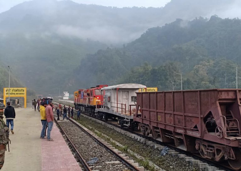 Indian Railways Operates First Goods Train Upto Manipur’s Kaimai Road