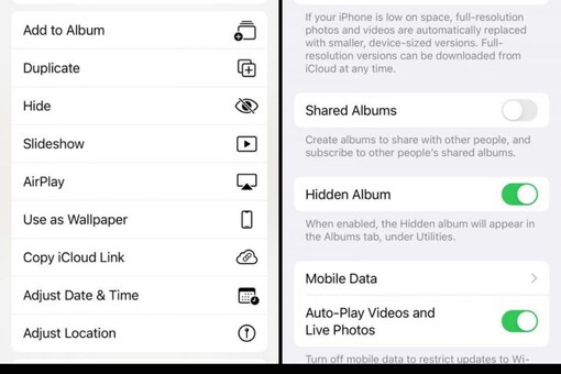 Apple lets users hide images natively.