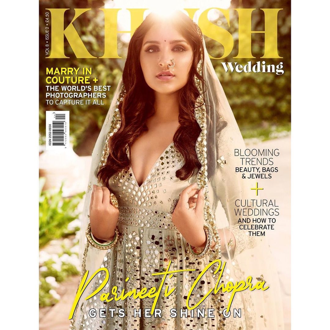 Parineeti Chopra gives a bohemian twist to her bridal look on the cover of Khush Wedding.