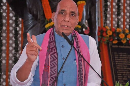Defence minister Rajnath Singh exuded confidence about the BJP's victory in the Uttar Pradesh assembly eelctions, and dismissed talks of anti-incumbency. (Image: PTI/File)
