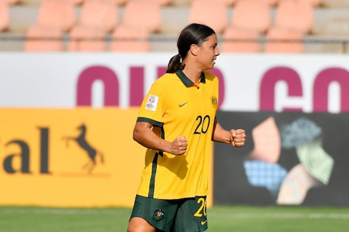 Sam Kerr became the record goalscorer of Australia with 54 goals. (AFC Photo)