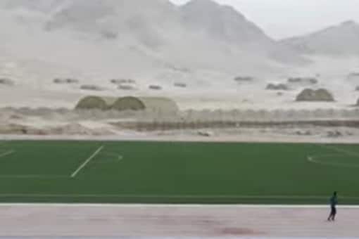 Open Synthetic Track and Astro Turf Football Stadium in Ladakh (Twitter)