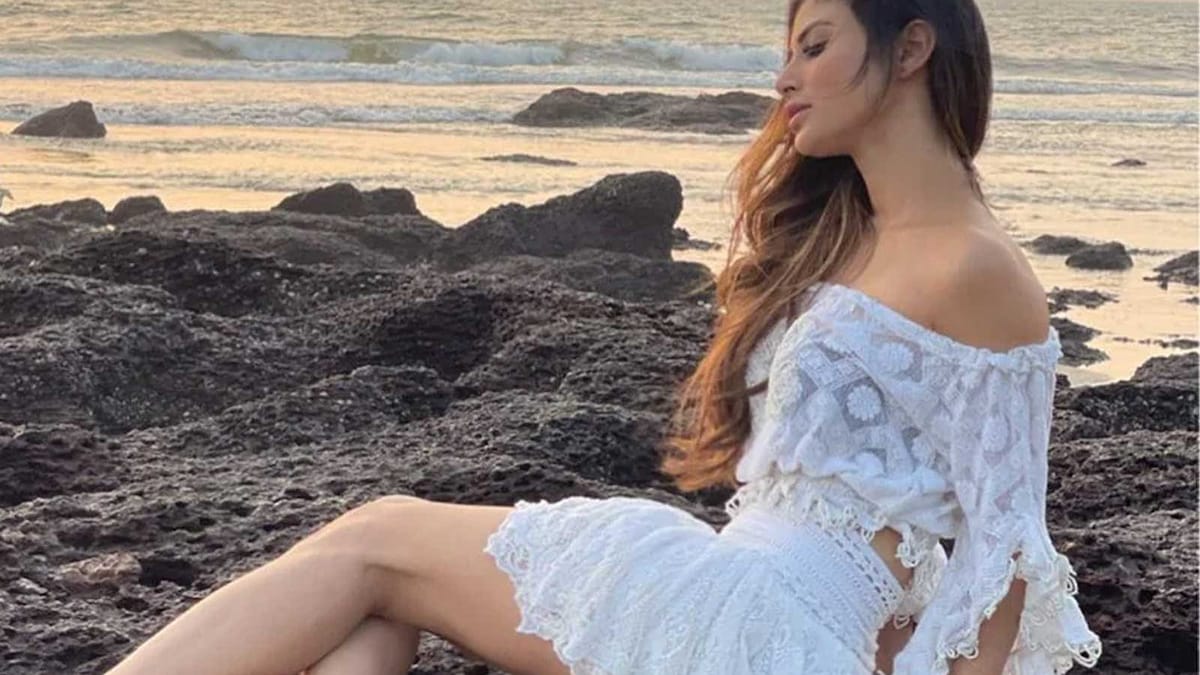 In Goa Vacation Pics, Mouni Roy Rocks Off-shoulder, Mini Skirt Look