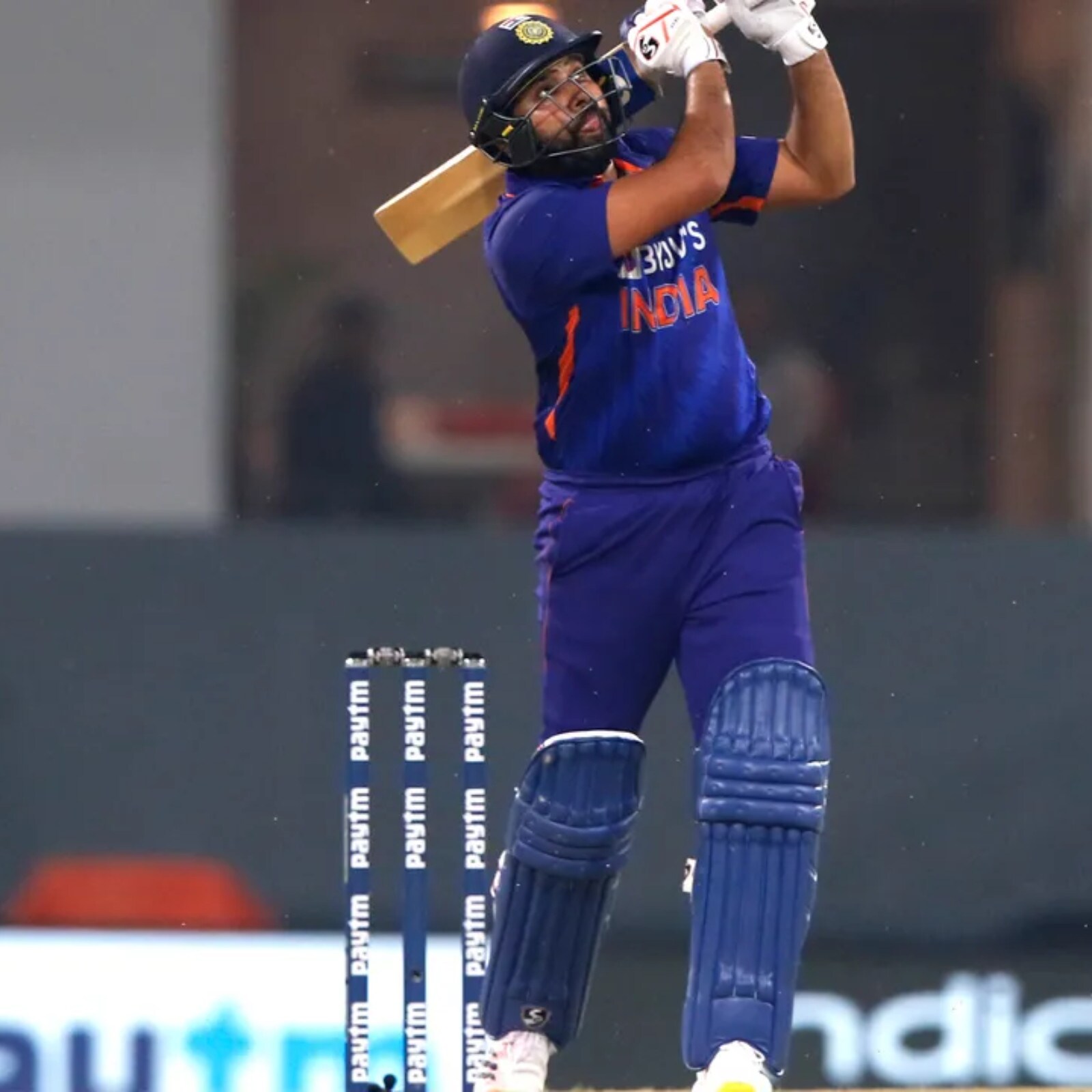 Rohit Sharma bats against Sri Lanka.