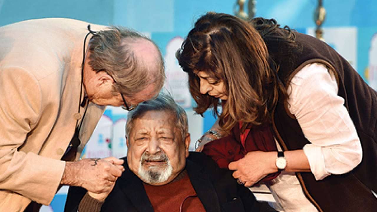 VS Naipaul at the Jaipur Literature Festival. (Photo: JLF)