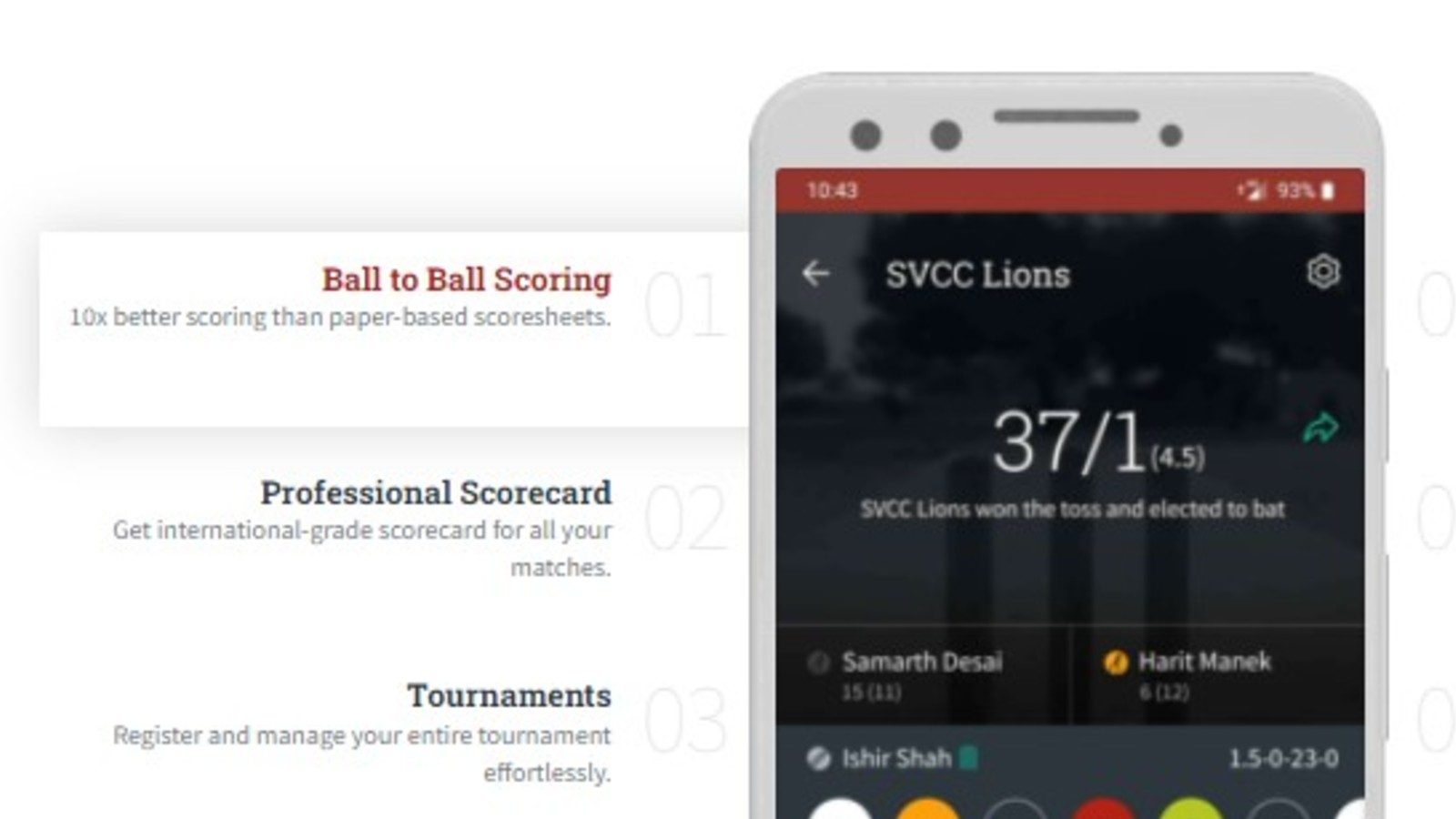 Cricheroes best sale online score