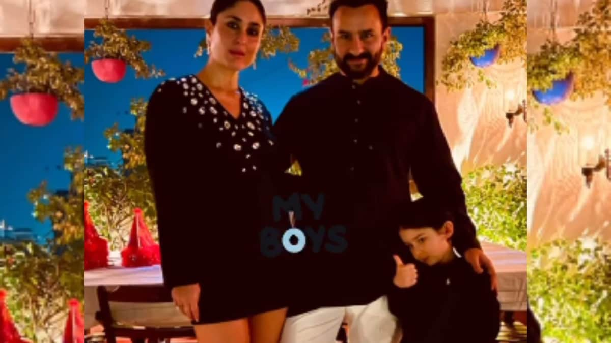 Kareena Kapoor Strikes Sexy Pose With Saif Ali Khan; Son Taimur Steals ...