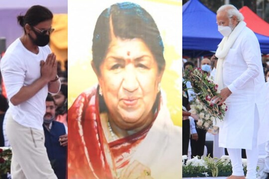 Lata Mangeshkar Passes Away At 92: India Mourns As Legendary Singer Laid to Rest With Full State Honours; PM Modi, Other Bigwigs Attend Funeral