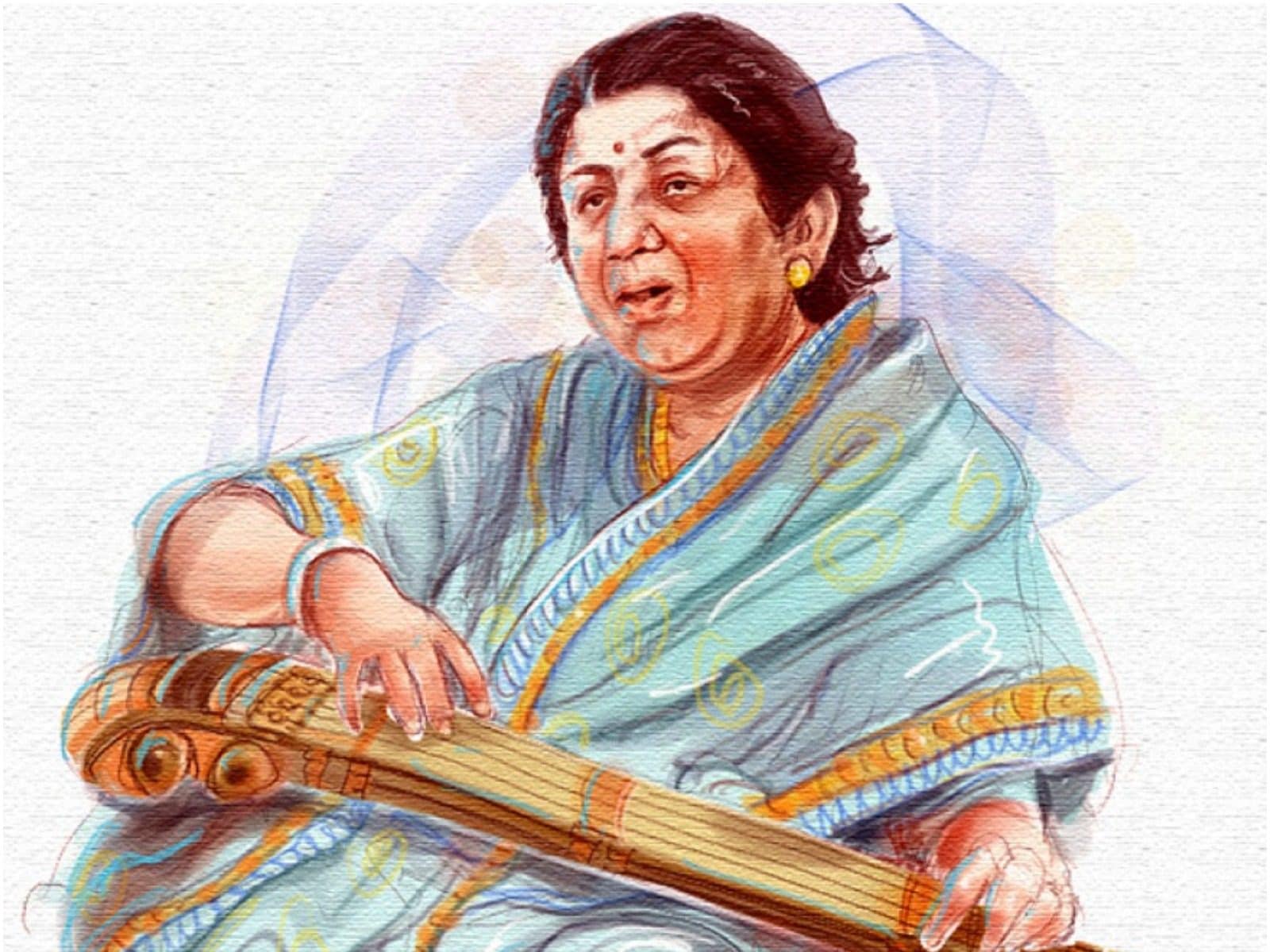 Sketches and Drawings : Lata Mangeshkar | Pencil sketch portrait, Art  drawings beautiful, Sketches