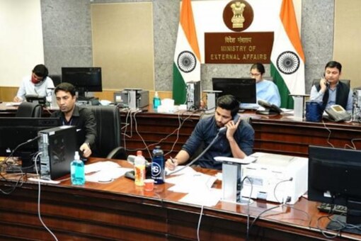 Officials in MEA's control room seen coordinating with other officials to ensure safe return of Indian individuals in Ukraine (Image: Reuters)