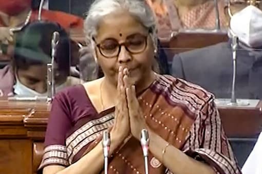 Union finance minister Nirmala Sitharaman presented the Union Budget 2022 on Tuesday. (Image: SANSAD TV/PTI)