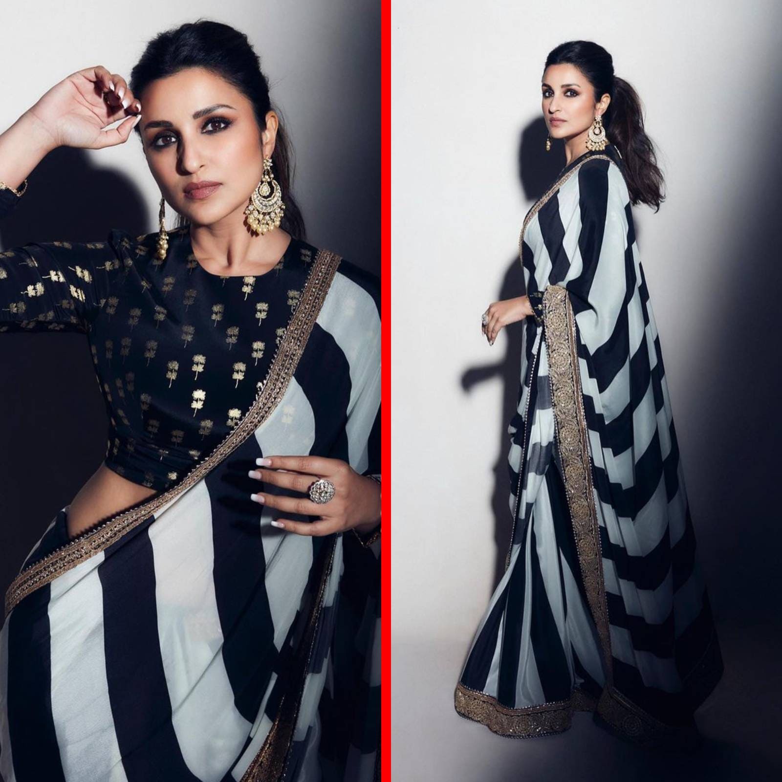 Parineeti Chopra looks gorgeous in a stunning black saree! - BridalTweet  Wedding Forum & Vendor Directory