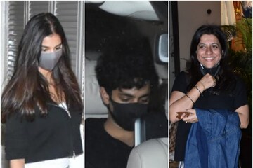 Suhana Khan, Agastya Nanda seen with Zoya Akhtar in Mumbai, fans