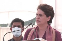 Congress Gen Secy Priyanka Gandhi Vadra addressed a rally in Amethi today. (Image: ANI)