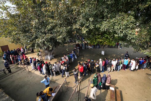 Voters across 59 constituencies will line up outside polling stations in Phase 3 of Uttar Pradesh elections 2022 on February 20. (Representative image/AP)