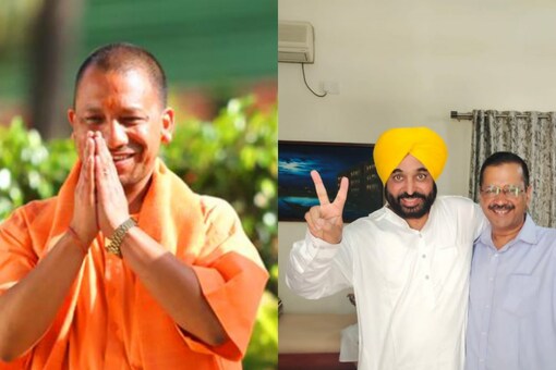 Yogi Adityanath has emerged as the new hero figure of the right, and Arvind Kejriwal willy-nilly of the centre-left, writes Bhavdeep Kang. Photos: Twitter/@myogiadityanath; @ArvindKejriwal