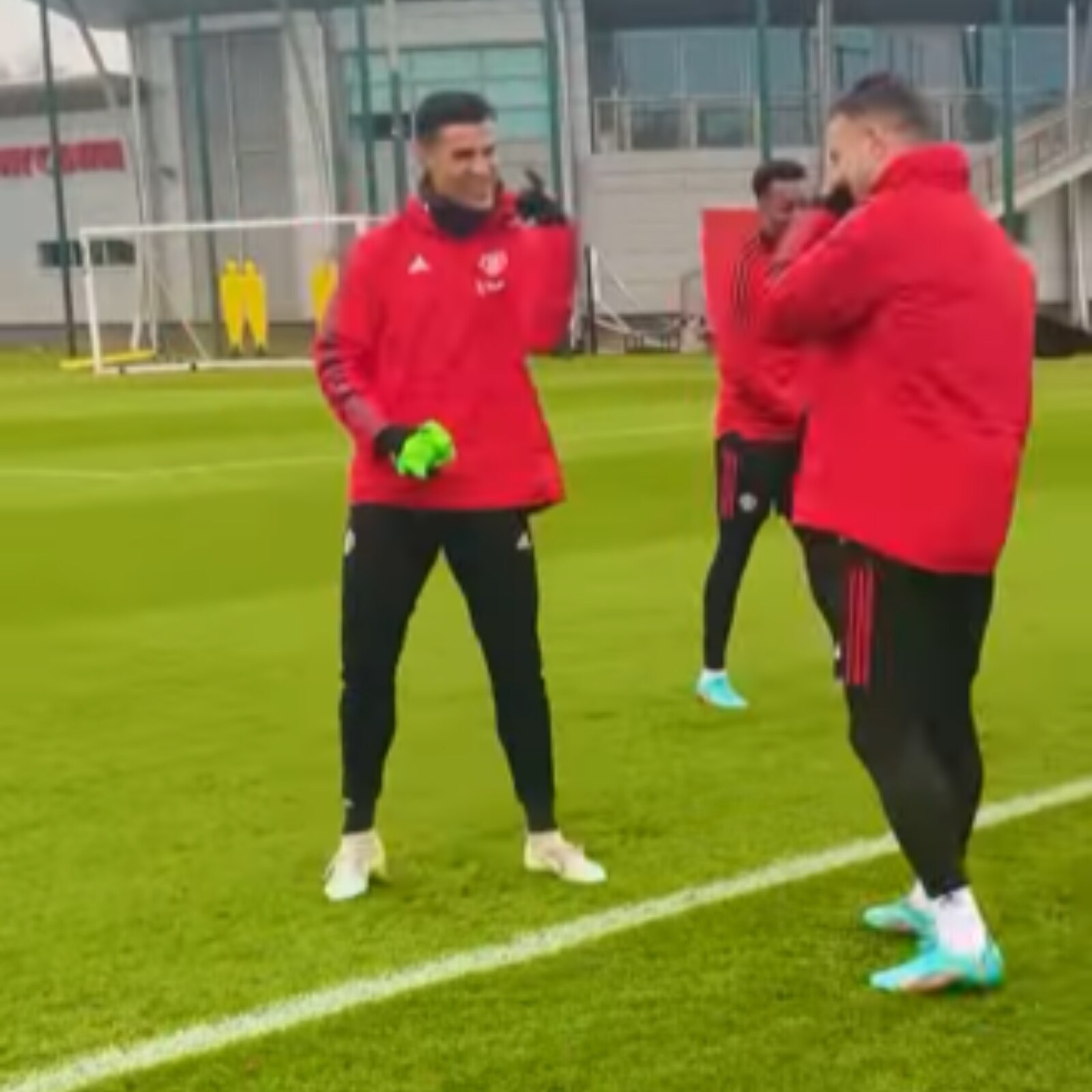 Cristiano Ronaldo 'Too Quick' for Dalot in Fun Game at Manchester United  Training | WATCH