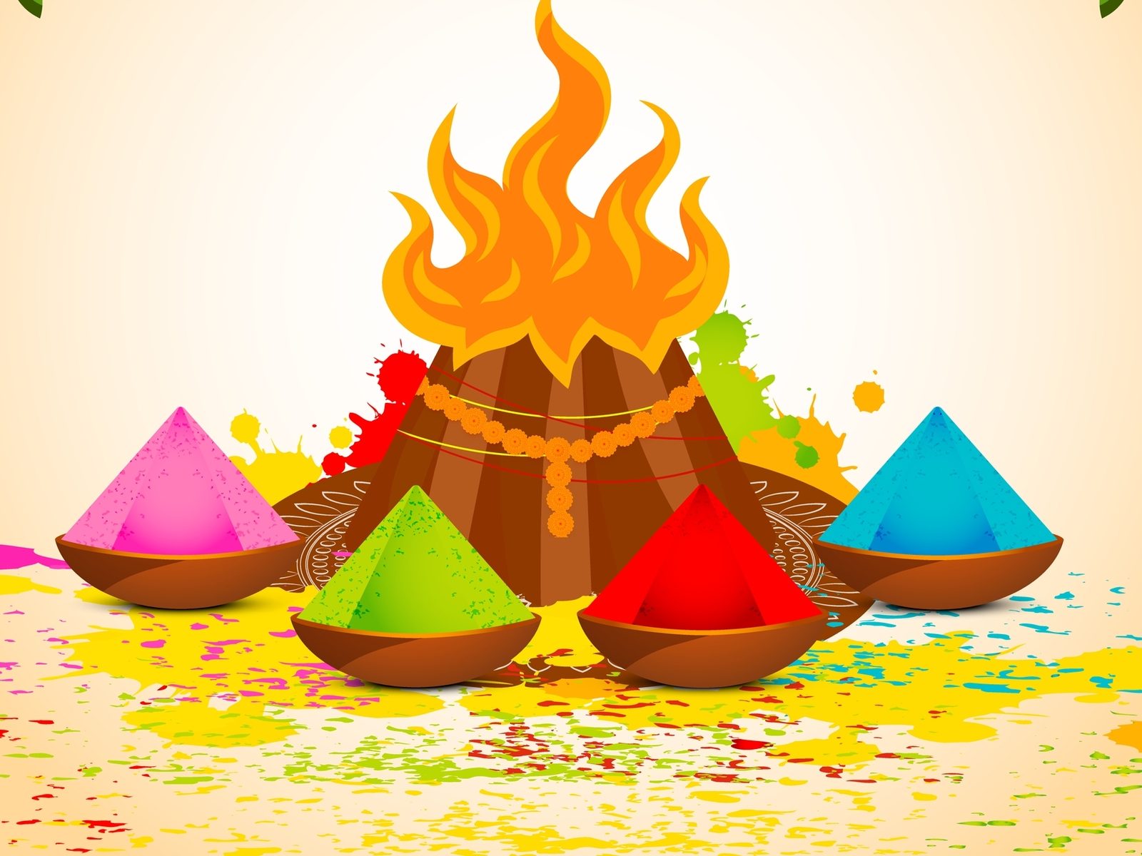 Hand Draw Sketch Happy Holi Indian Spring Festival Of Colors Card Design  Stock Illustration - Download Image Now - iStock