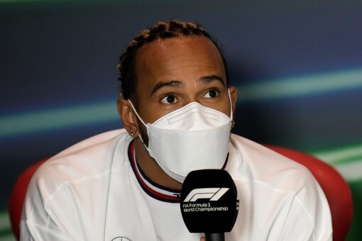 Mercedes driver Lewis Hamilton of Britain (AP Photo)