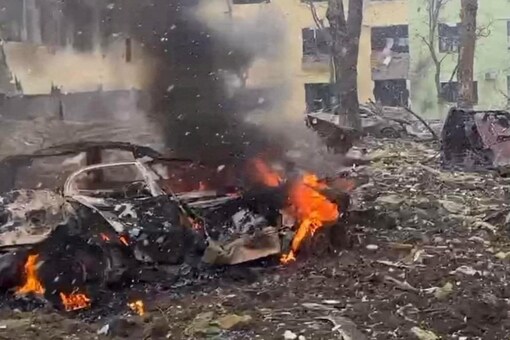 A view shows cars and a building of a hospital destroyed by an aviation strike amid Russia's invasion of Ukraine, in Mariupol, Ukraine (Image: Reuters)