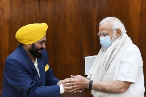 Bhagwant Mann met Prime Minister Narendra Modi on Wednesday. (News18)