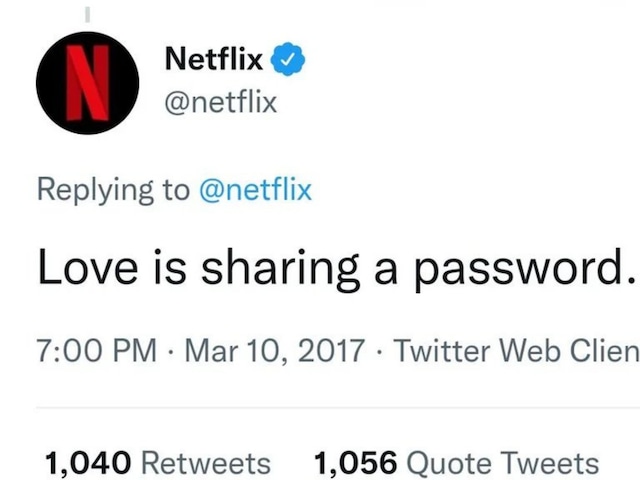  On Twitter, a handle that goes by 'Poorly Aged Things' shared Netflix's old tweet from 2017. (Credits: Twitter/@PoorlyAgedStuff)