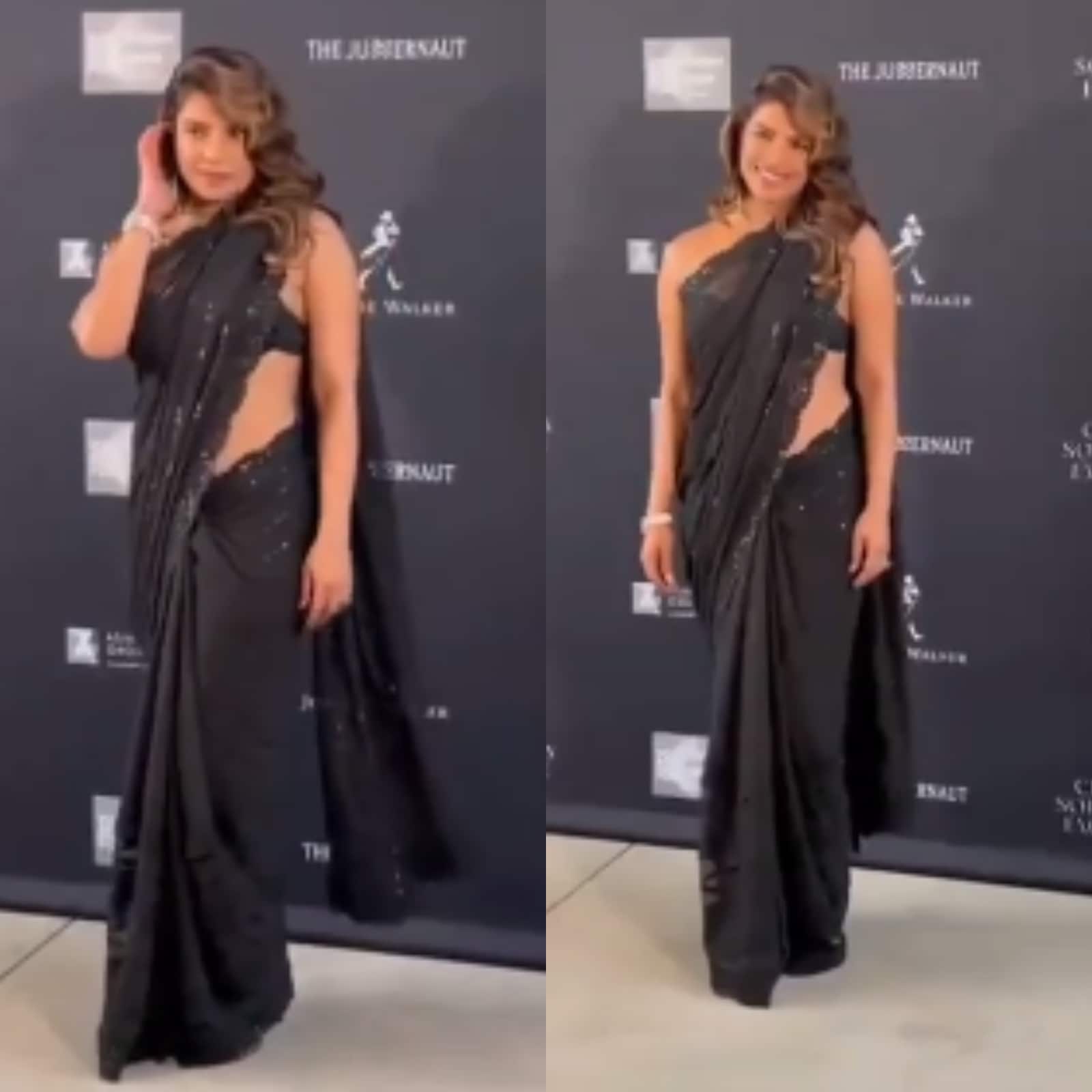 Priyanka Chopra Raises Temperature In Sexy Saree At Pre-Oscar Event, Her  1st Public Appearance As Mom - News18