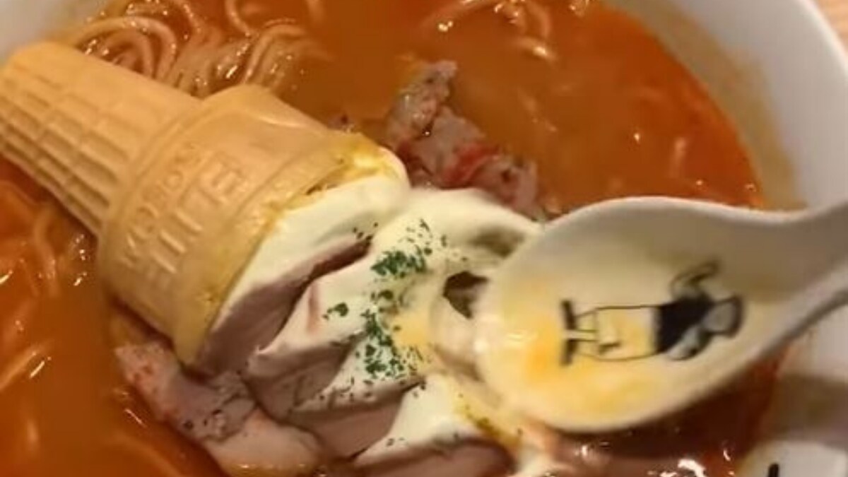 This Japanese Restaurant Serves Miso Ramen Soup with Ice Cream and it