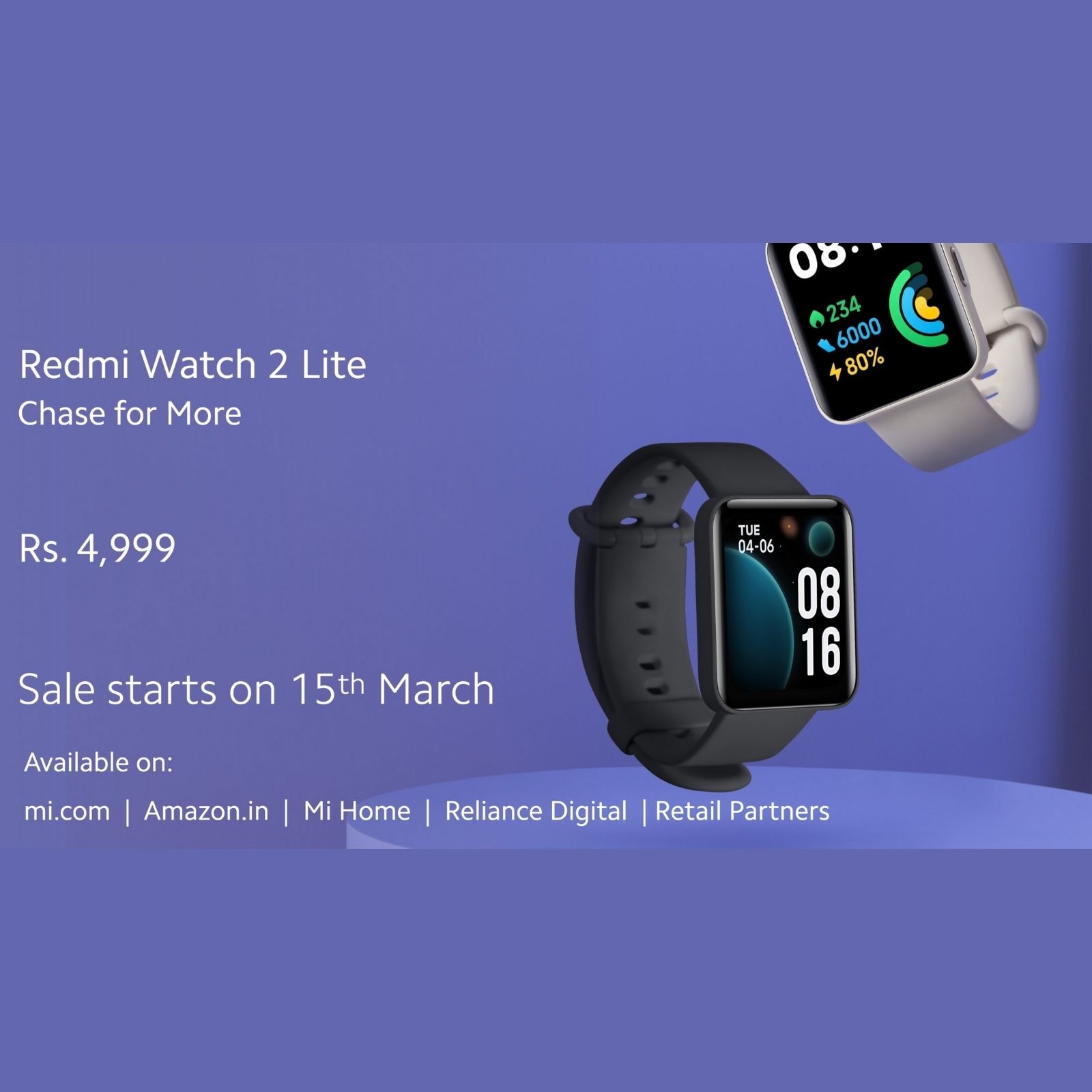 Redmi Watch 2 Lite Launched in India: Check Out Prices
