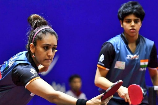 Indian table tennis pair of Manika Batra and Archana Kamath (Twitter)