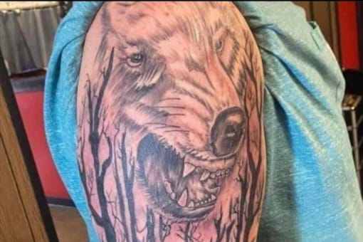 This Tattoo Artist's Wolf and Deer Inking is So Bad That it's Good