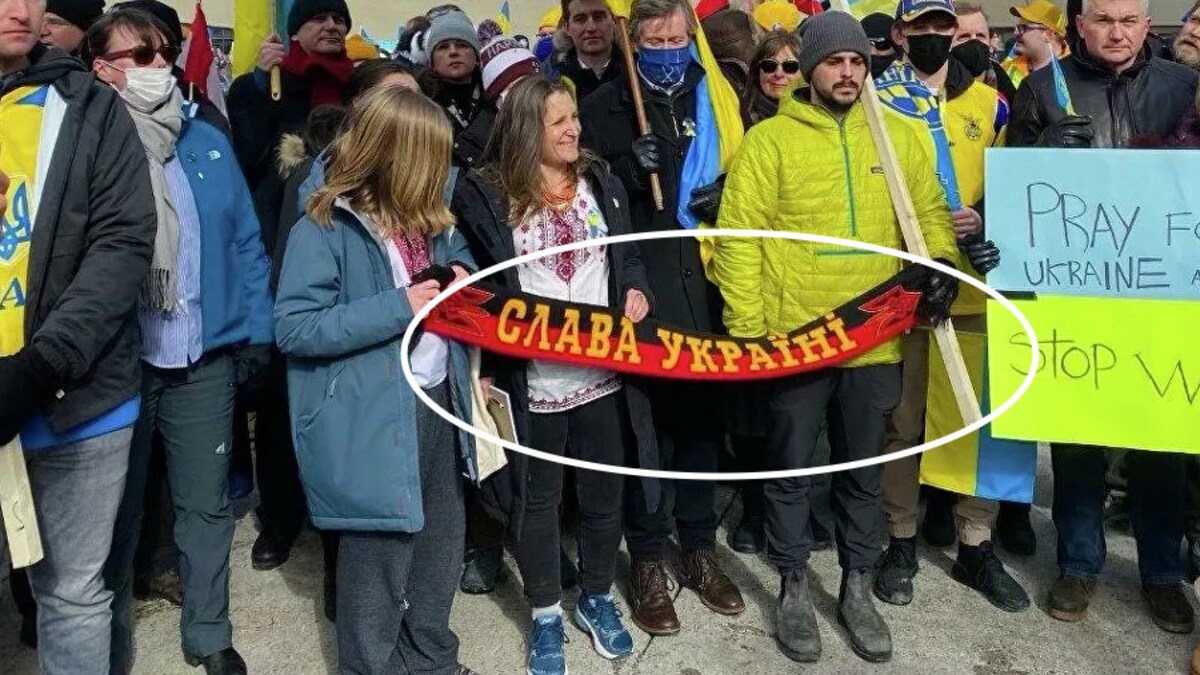 Canadian Minister Freeland’s ‘Nazi’ Banner Highlights Ukrainian Right Wing Party’s Role In Holocaust