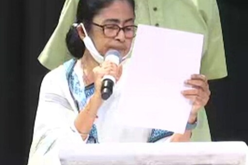 Mamata Banerjee at the meet. (ANI)
