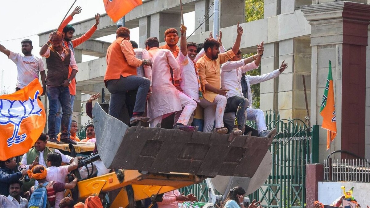 Why BJP Workers in Uttar Pradesh Are Celebrating Yogi's Victory on Bulldozers