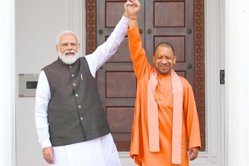 Political watchers believe that Adityanath's stature has received a boost with the win as his leadership was at the centre of the BJP's re-election bid.(Image: Twitter/MSSirsa)