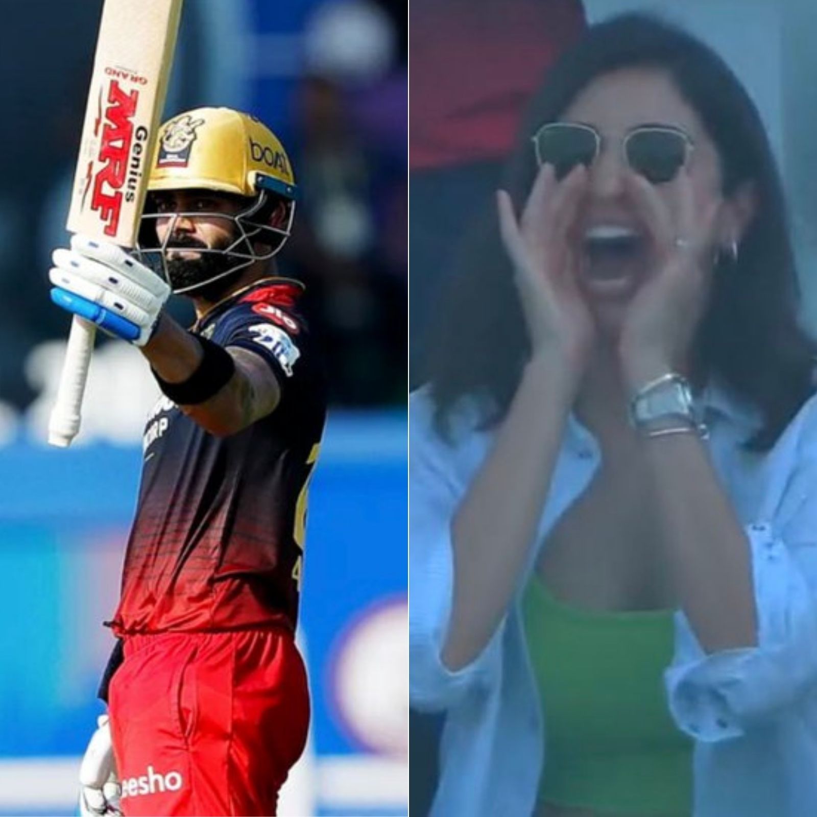 IPL 2022 Anushka Sharma Cheers After Kohli Gets 1st Fifty in IPL 2022, Video Goes Viral - WATCH