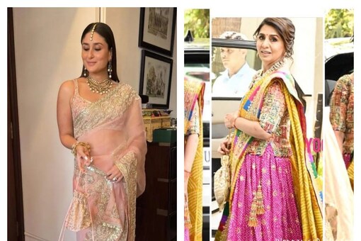 Kareena Kapoor Khan ֧ Manish Malhotra zari organza sari شԡ  () Neetu Kapoor ʧҧ㹪ش Abu Jani Sandeep Khosla couture