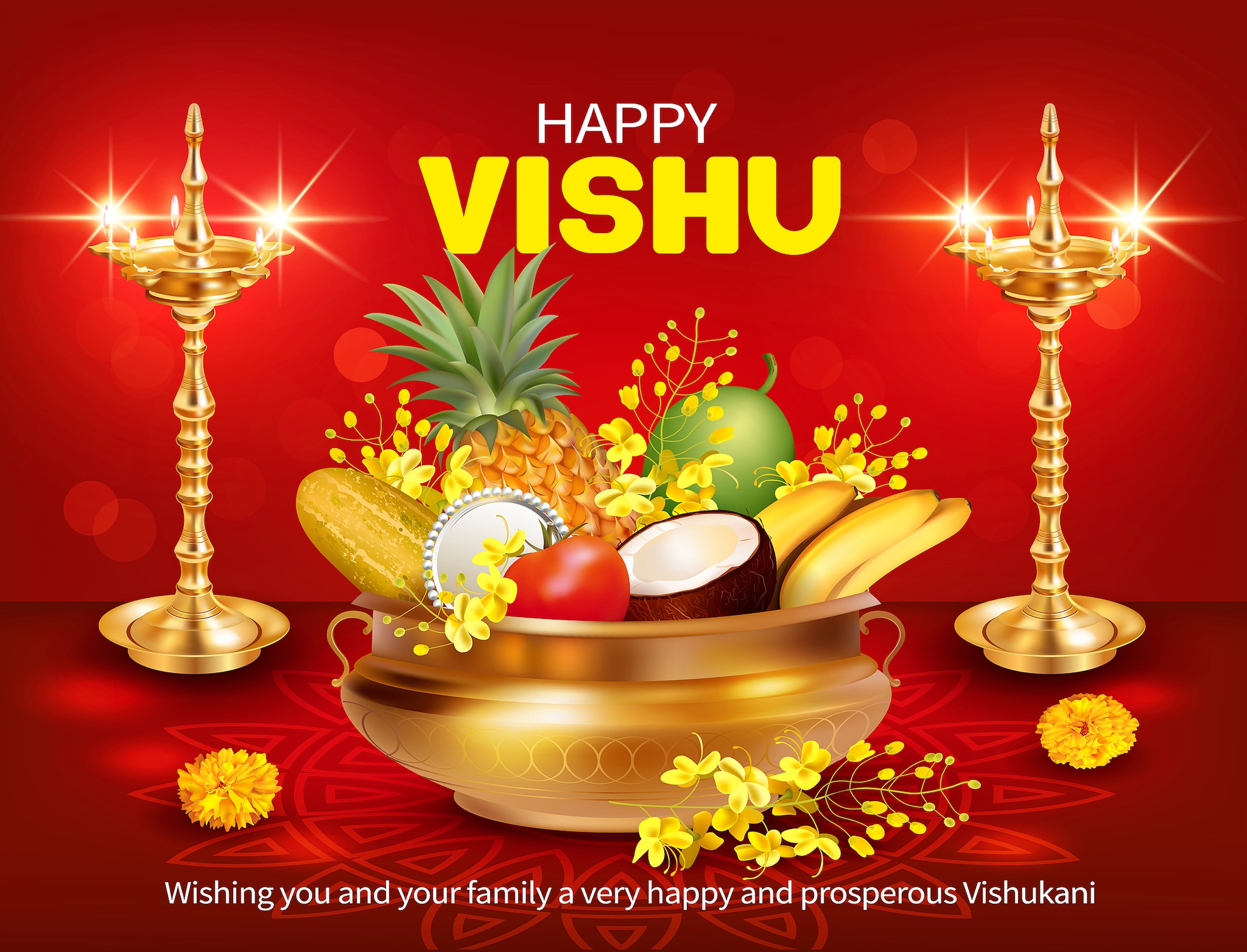 Happy Vishu 2022 Kerala New Year Wishes Images Status Quotes