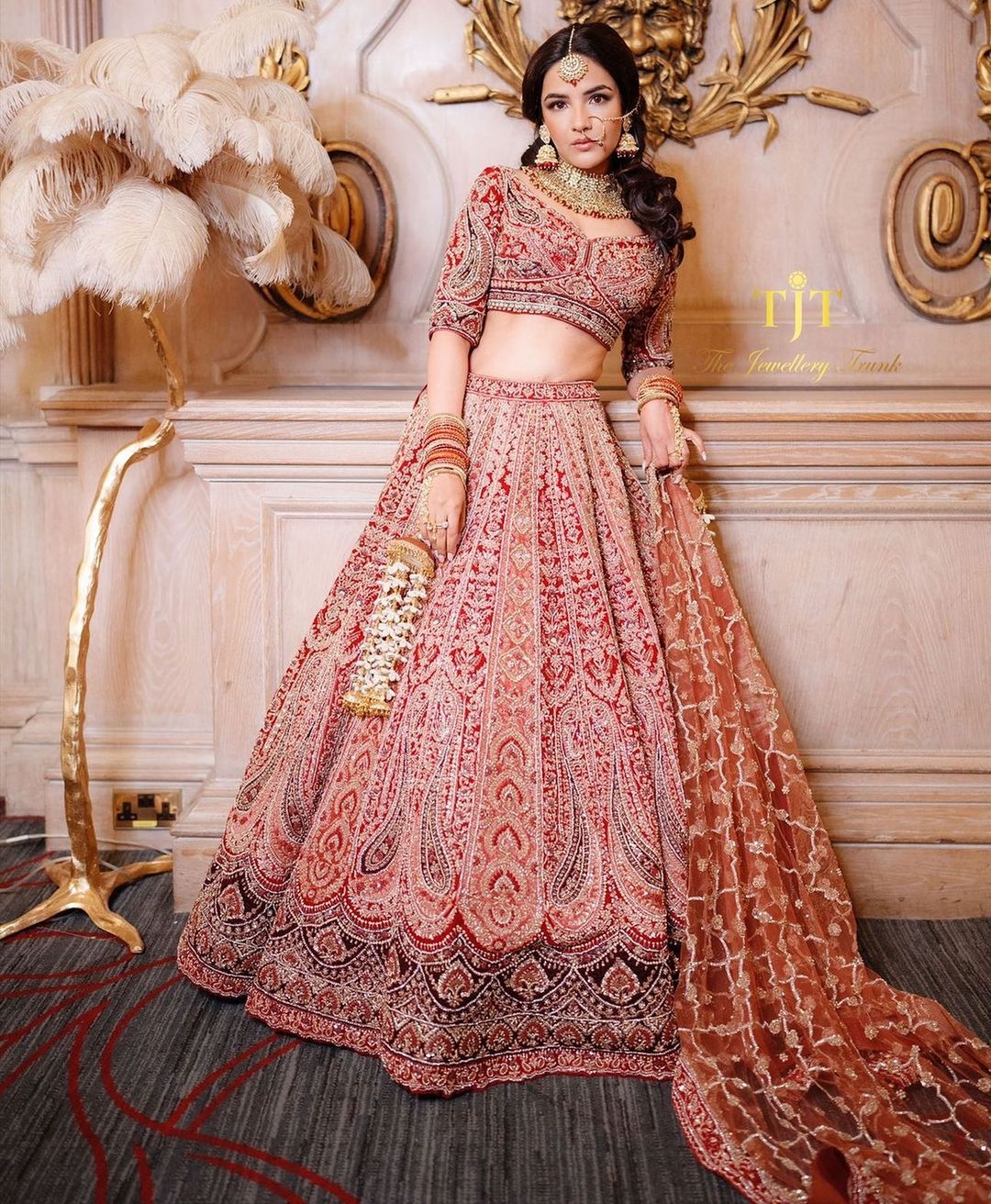 Jasmin Bhasin Is A Vision To Behold In Bridal Lehengas In Her