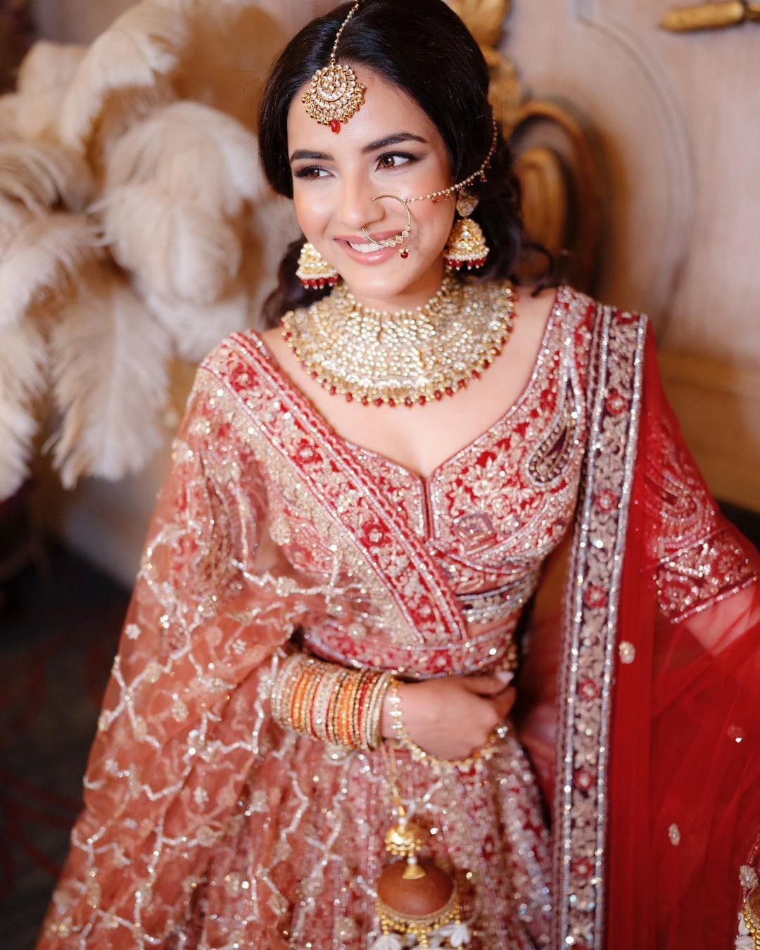 Gorgeous Wedding Wear Rani Color Golden Gota Digital Print Lehenga Choli -  Fashion Mantra