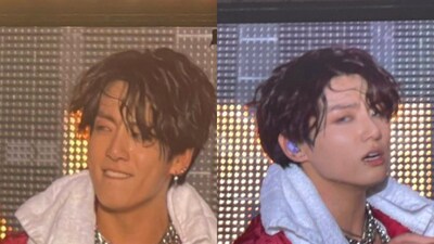 BTS: Jungkook in Red Jacket, Towel Around His Neck Sets Thirst Trap for