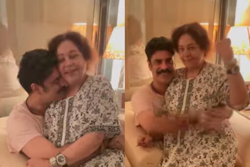 Kirron Kher sits on son Sikandar Kher's lap