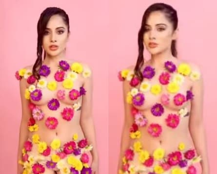 Urfi Javed Wears Only Flowers and Shorts in Latest Video; Netizens Quip  'Phool Gir Gaya Toh…'