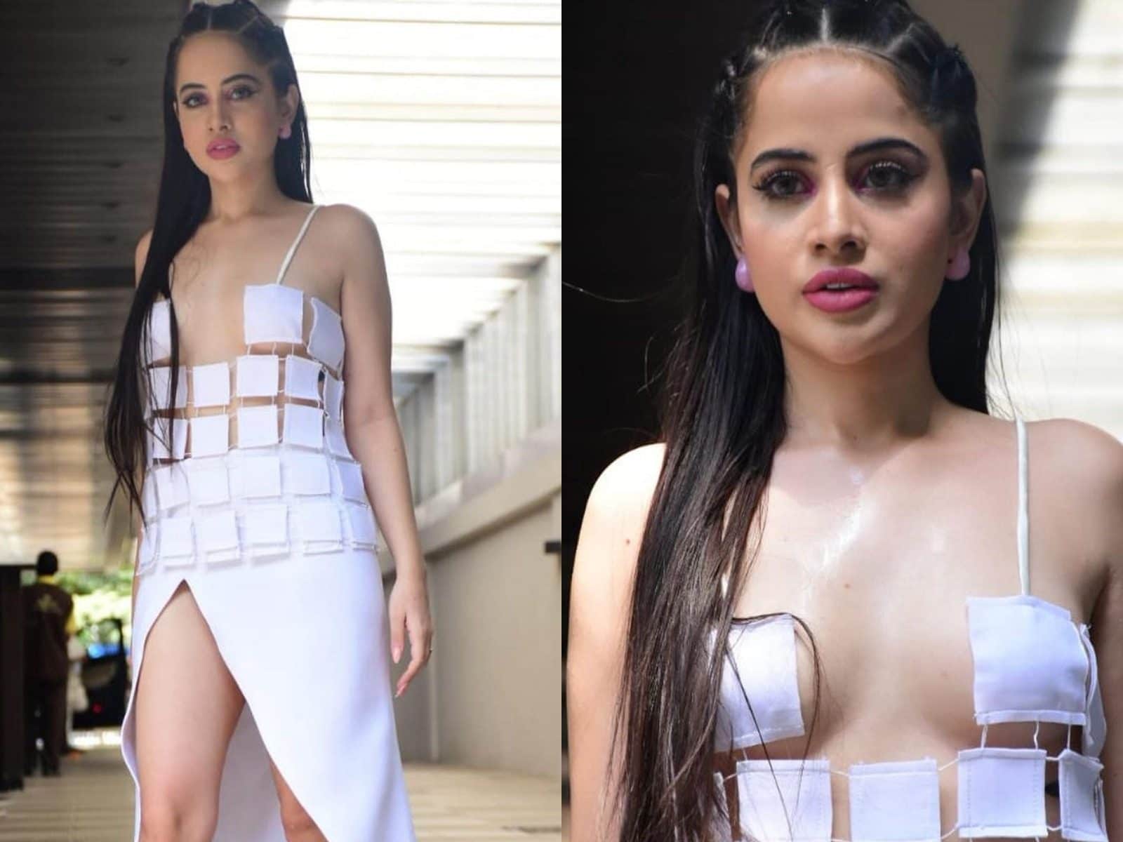Urfi Javed Makes A Stylish Two Piece Dress From Old Saree; Gets Trolled By  Netizens: 'Yeh Airport Pe Job Karti Hai Kya'-SEE VIDEO